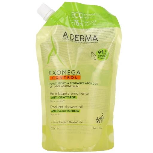 Exomega Control Huile Lavante Émolliente Anti-Grattage