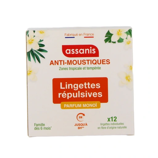 Assanis Anti-Moustiques Lingettes Répulsives