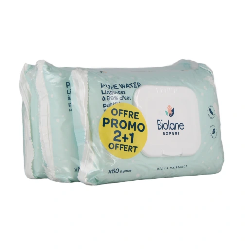 Biolane Expert Lingettes Pure Water