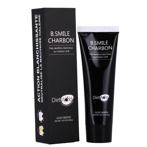 Diet World B.Smile Dentifrice Blancheur Charbon Actif Goût Menthe