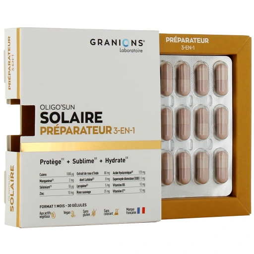 Granions Oligo'Sun Préparateur Solaire 3 en 1