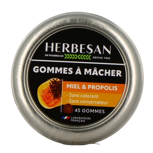 Herbesan Gommes à Mâcher Miel Propolis