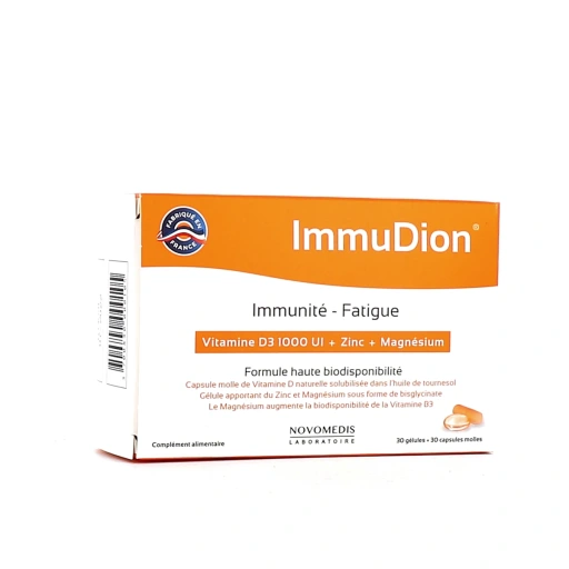 Immudion Vitamine D3 + Zinc + Magnésium