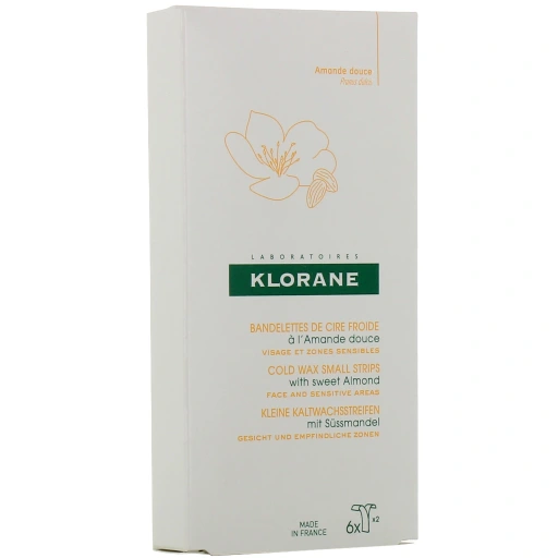 Klorane Bandelettes de Cire Froide Visage et Zones sensibles
