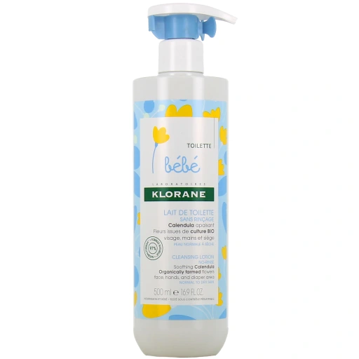 Klorane Bébé Lait de toilette sans rinçage Calendula apaisant