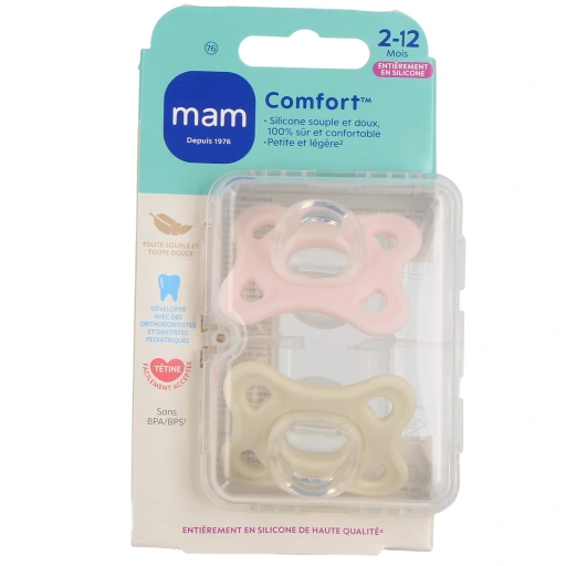 MAM Comfort Sucettes Silicone 2-12 Mois