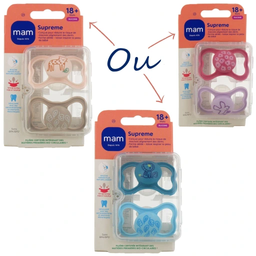MAM Supreme Sucettes anatomiques silicone X2