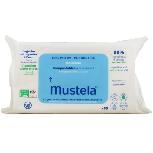 Mustela Lingettes Nettoyantes à l'Eau