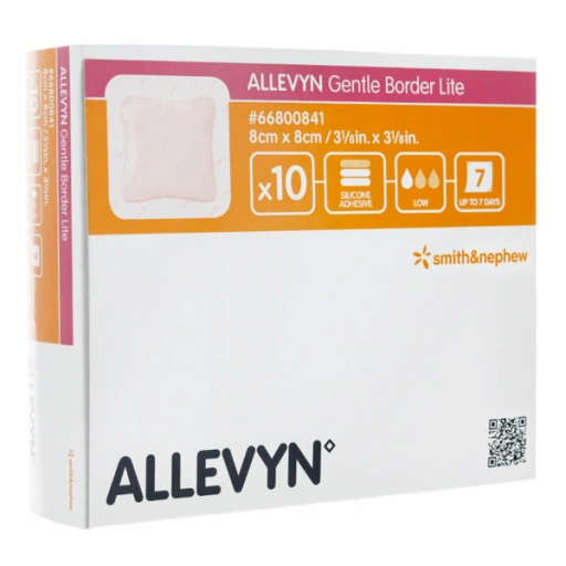 Allevyn Gentle Border Lite Carré Pansement hydrocellulaire