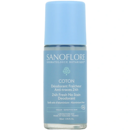 Sanoflore Déodorant Fraicheur Bio Anti-traces 24h Coton