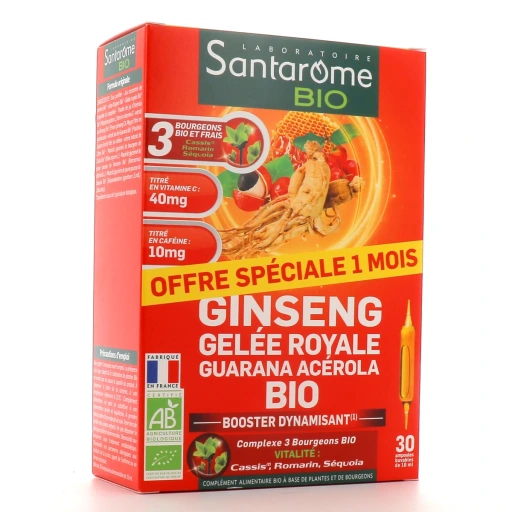 Santarome Bio Ginseng Gelée Royale Guarana Acérola