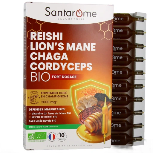 Santarome Reishi Lion's Mane Chaga Cordyceps Bio