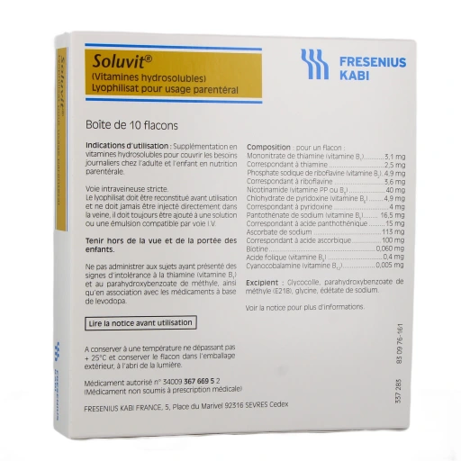 Soluvit Lyophilisat pour Usage Parentéral