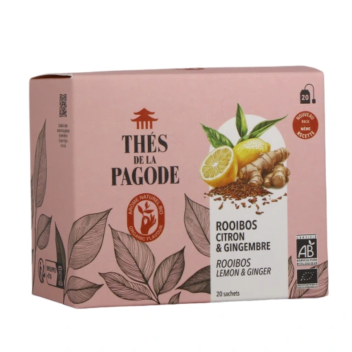 Thés de la Pagode Rooibos Citron Gingembre Bio