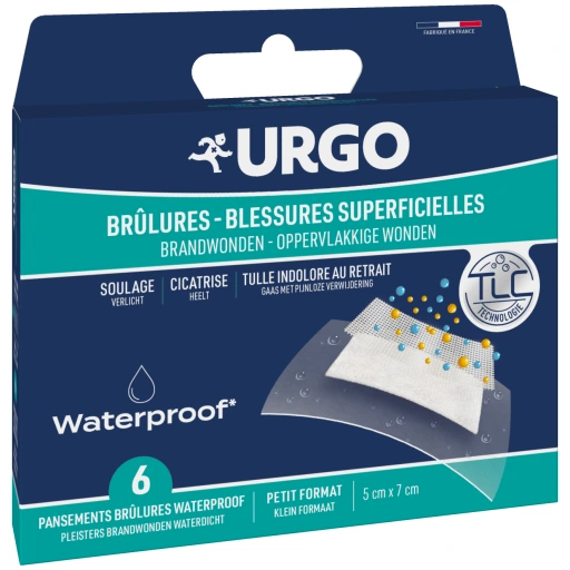 Urgo Pansements Waterproof Brûlures & Blessures Superficielles