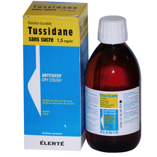 Tussidane antitussif sans sucre 1,5ml 250 ml