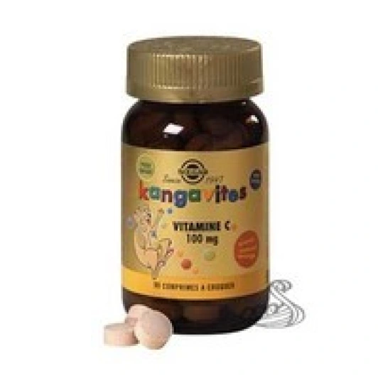 SOLGAR Kangavite Vitamine C à croquer Goût orange