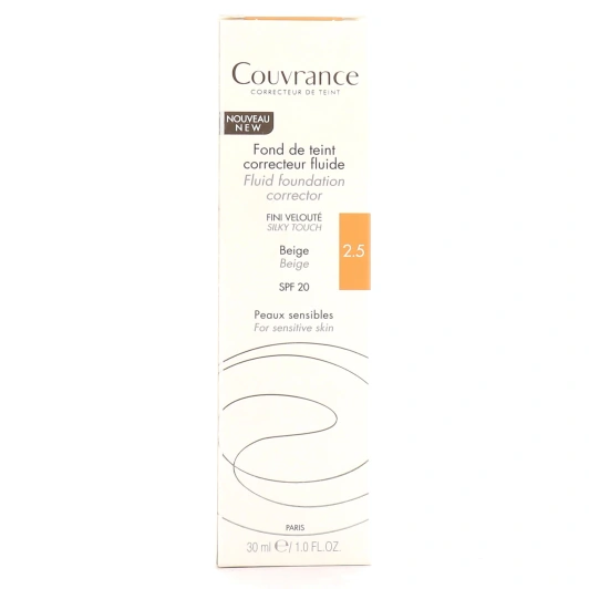 Avène - Couvrance fond de teint correcteur fluide nf beige 2.5 tube 30ml