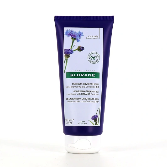 Klorane Après-shampoing Déjaunissant à la Centaurée Bio