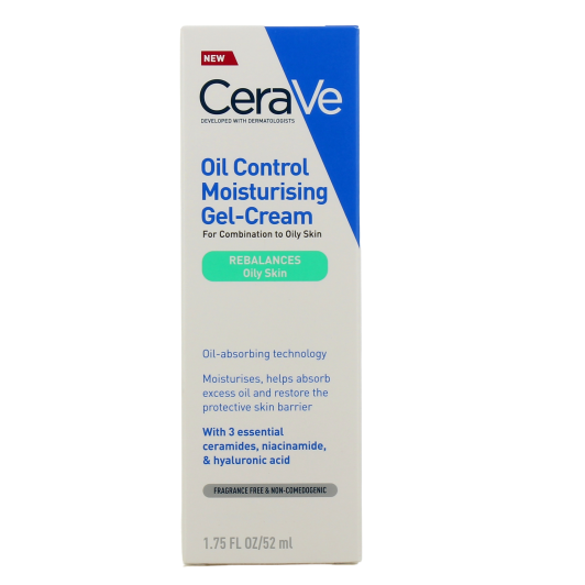 Crème Hydratante CeraVe Pour Peaux Grasses - Gel-Crème Rééquilibrant 52ml - Sans Parfum