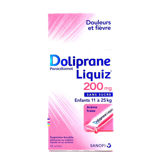 Doliprane Liquiz 200mg en sachet