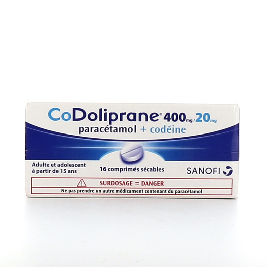 Codoliprane  400mg / 20 mg 16 comprimés