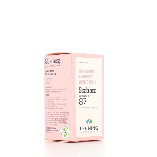 Lehning Scabiosa Complexe 87 Solution buvable en gouttes 30 ml