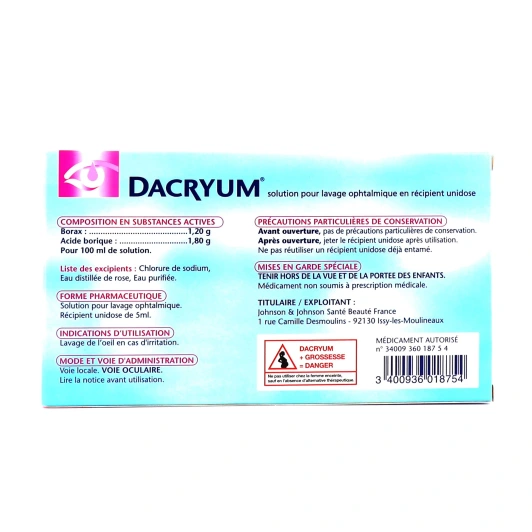 Dacryum Solution pour Lavage Ophtalmique