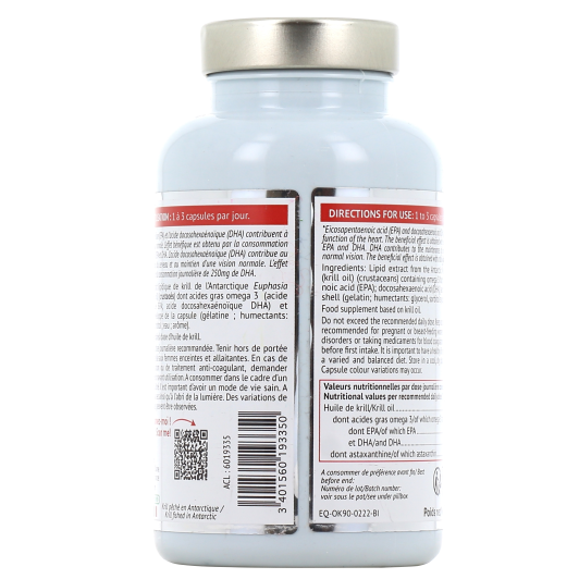 Biocyte Longevity Oméga 3 Krill Huile de Krill Fonction Cardiaque