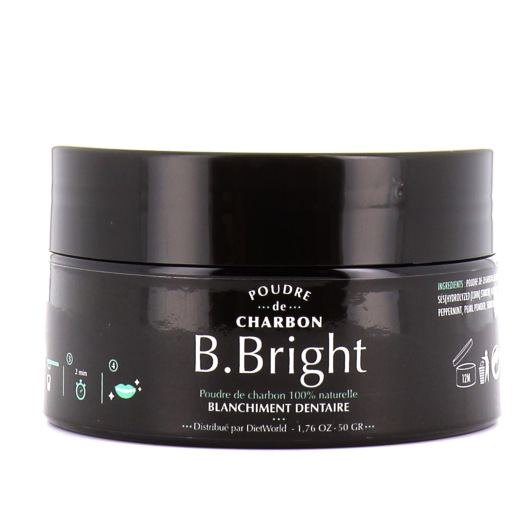 Diet World B.Bright Poudre de Charbon Blanchiment Dentaire