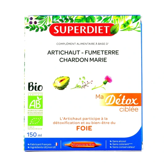 Super Diet Ma Détox Ciblée Foie 10 ampoules Bio
