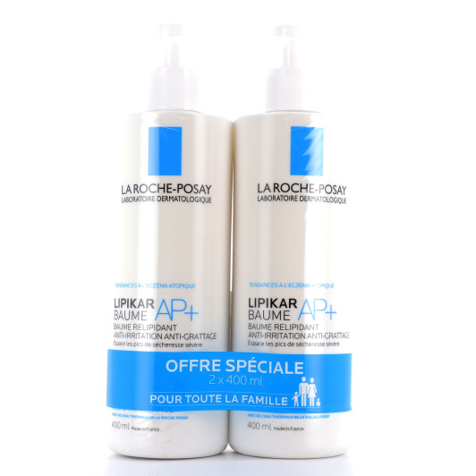 La Roche Posay Baume Lipikar AP+ Lot 2x 400ml