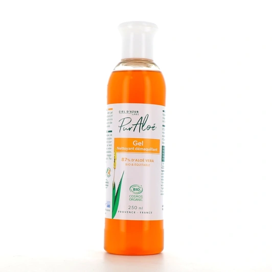 Pur Aloé Gel Nettoyant Démaquillant Bio 87 % Aloe Vera Natif