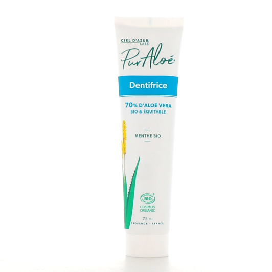 Pur Aloé Dentifrice Menthe Bio 70 % Aloe Vera Natif