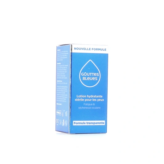 Gouttes Bleues Lotion Hydratante Stérile pour les Yeux