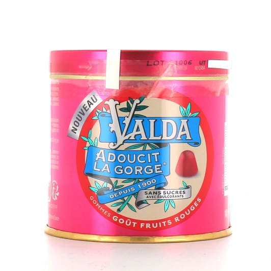 Valda Gommes à mâcher sans sucres Fruits Rouges