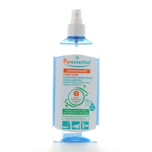 Lotion Spray Antibactérien Assainissant Mains et Surfaces