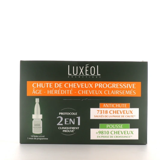 Luxéol Chute de Cheveux Progressive Protocole 2 en 1