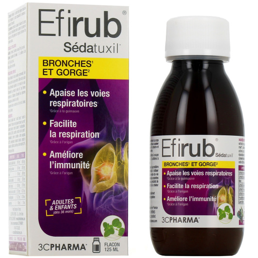 3C Pharma Efirub Sédatuxil Sirop