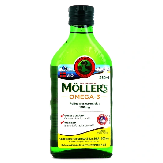Möllers Huile Foie de Morue Nature ou Citron