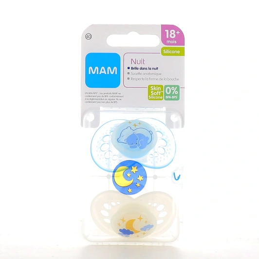 MAM Original Nuit Sucette Silicone 18 mois et +