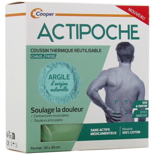 Actipoche Coussin Thermique Dos et Ventre à l'Argile