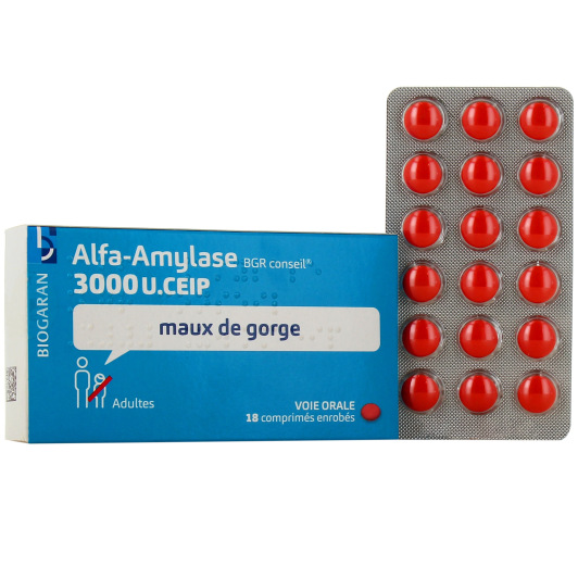 Alfa-Amylase Maux de Gorge Biogaran