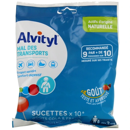 Alvityl Sucettes Mal des Transports