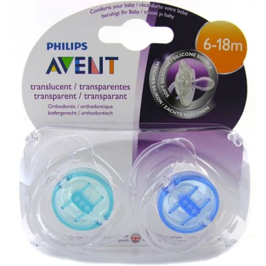 Avent Sucettes Silicone Ultra air X2 6-18 mois