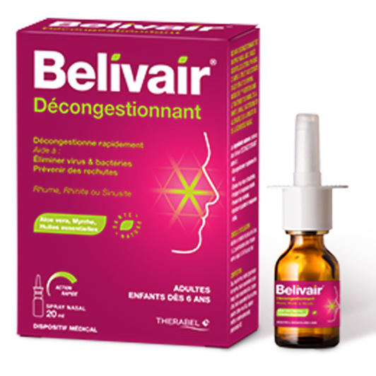 Belivair Décongestionnant spray nasal 20 ml