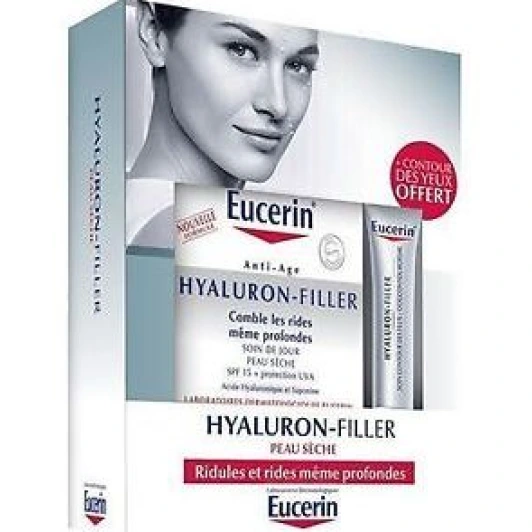 Coffret Eucerin Programme Anti-rides soin de jour spécial peau sèche + contour des yeux offert