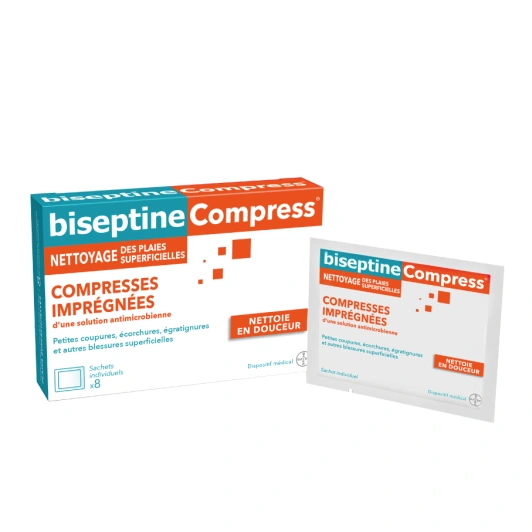 Compresses Imprégnées biseptineCompress