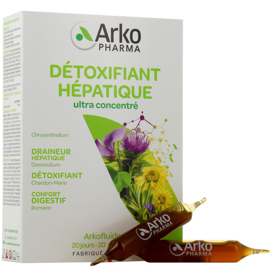 Détoxifiant Hépatique Arkofluides formule plus concentrée ampoules