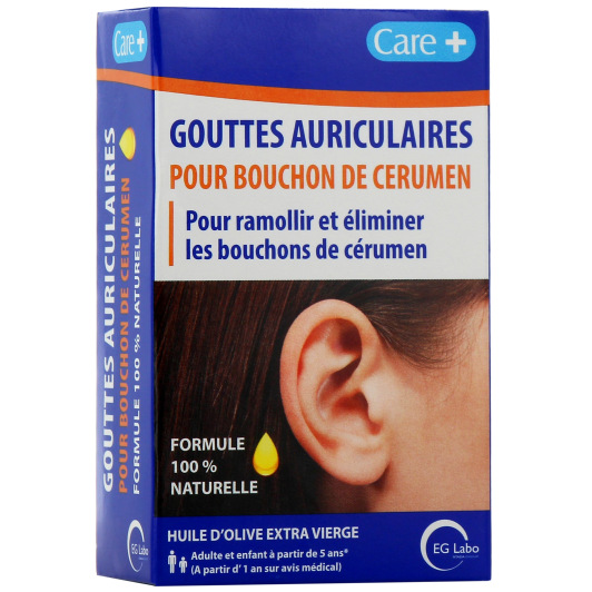 EG Labo Care + Gouttes Auriculaires pour Bouchon de Cérumen